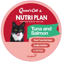 Dongwon Queen's Cat & NUTRIPLAN Tuna & Salmon Wet Cat Food, 5.64 Oz Can