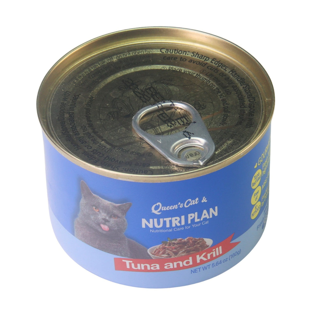Dongwon Queen's Cat & NUTRIPLAN Tuna & Krill Wet Cat Food, 5.64 Oz Can