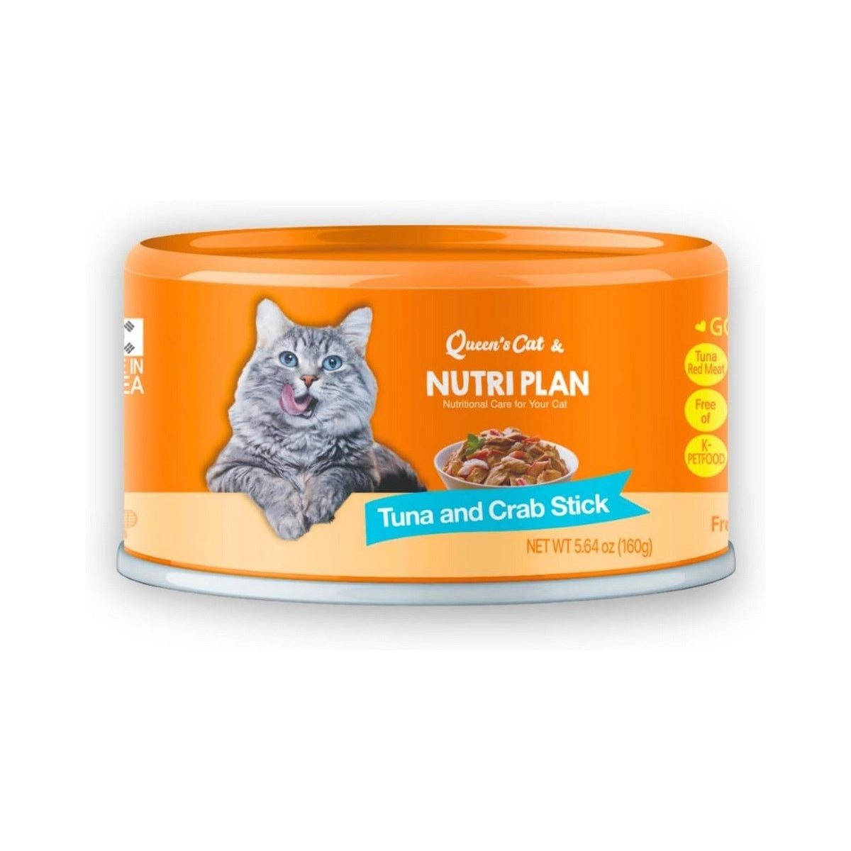 Dongwon Queen's Cat & NUTRIPLAN Tuna & Crab Meat Wet Cat Food, 5.64 Oz Can