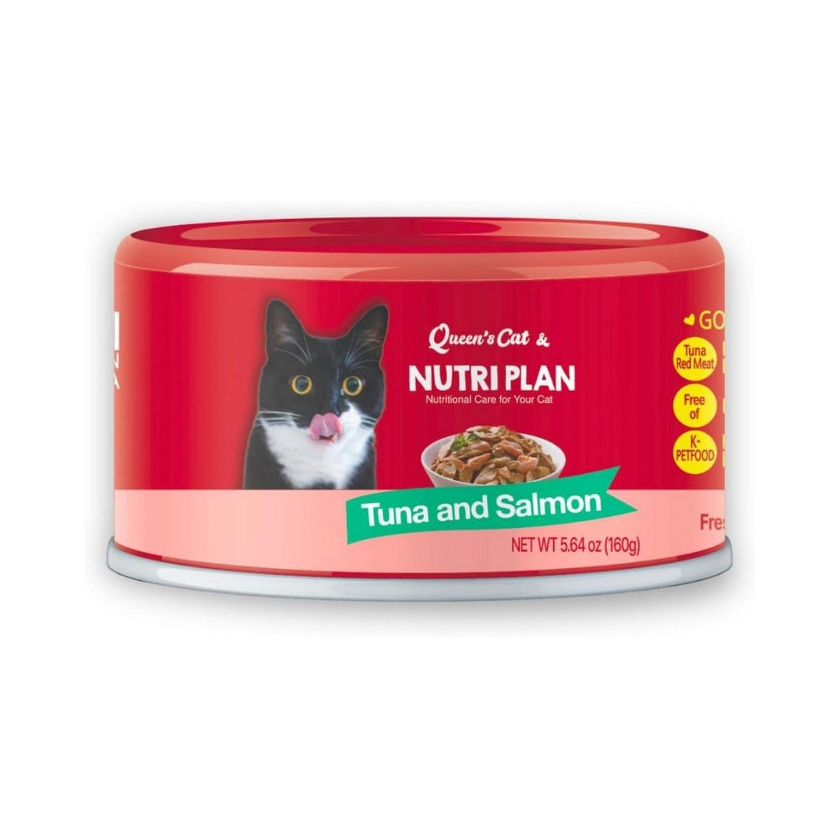 Dongwon Queen's Cat & NUTRIPLAN Tuna & Salmon Wet Cat Food, 5.64 Oz Can